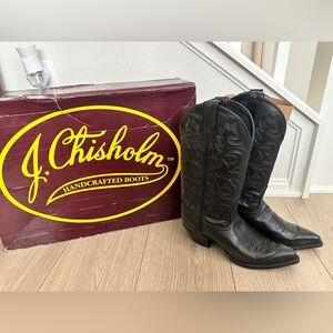 ‼️SOLD ‼️Vintage 90's Western J. Chisholm Cowboy Boots women’s size 5.5 leather